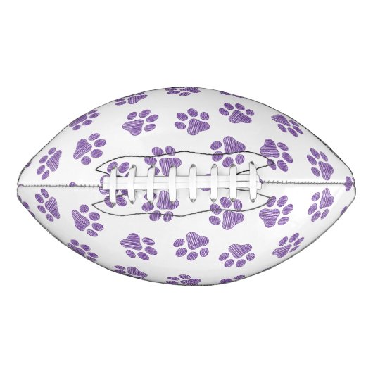 Doodle Paws, Dog Paws, Paarse Paws American Football (Voorkant)