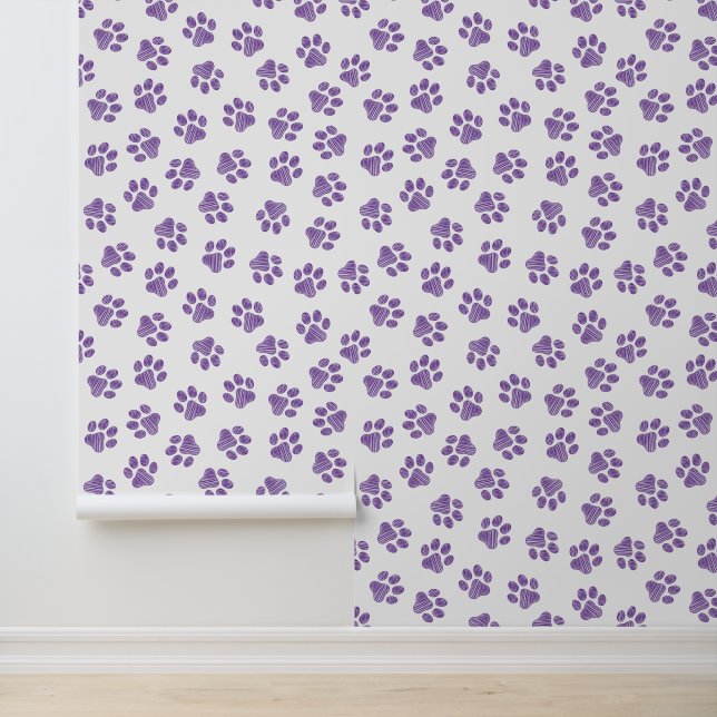 Doodle Paws, Dog Paws, Paarse Paws Behang (Applicatie)