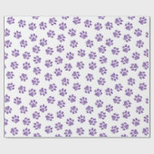 Doodle Paws, Dog Paws, Paarse Paws Cadeaupapier (Vlak)