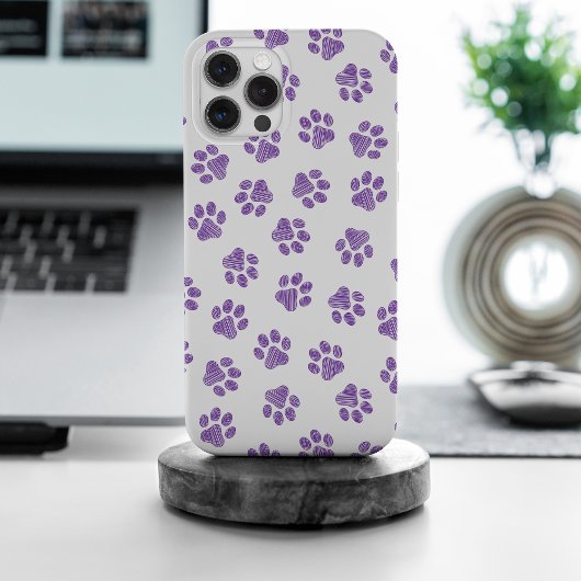 Doodle Paws, Dog Paws, Paarse Paws Case-Mate iPhone Case