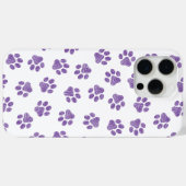 Doodle Paws, Dog Paws, Paarse Paws Case-Mate iPhone Case (Achterkant (horizontaal))