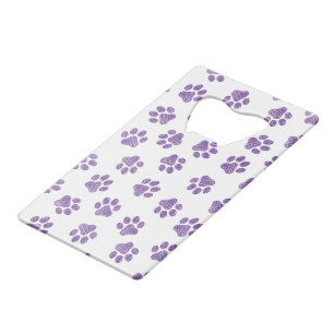 Doodle Paws, Dog Paws, Paarse Paws Creditkaart Flessenopener