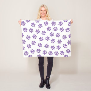 Doodle Paws, Dog Paws, Paarse Paws Fleece Deken