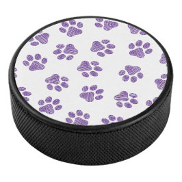 Doodle Paws, Dog Paws, Paarse Paws Hockey Puck