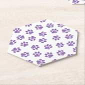 Doodle Paws, Dog Paws, Paarse Paws Kartonnen Onderzetters (Schuin)