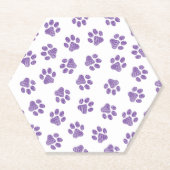 Doodle Paws, Dog Paws, Paarse Paws Kartonnen Onderzetters (Voorkant)