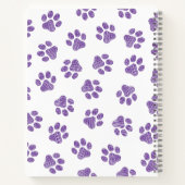 Doodle Paws, Dog Paws, Paarse Paws Notitieboek (Achterkant)