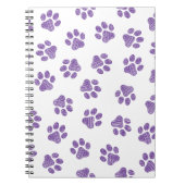 Doodle Paws, Dog Paws, Paarse Paws Notitieboek (Voorkant)