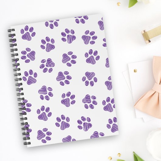 Doodle Paws, Dog Paws, Paarse Paws Notitieboek