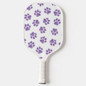 Doodle Paws, Dog Paws, Paarse Paws Pickleball Paddle (Achterkant)