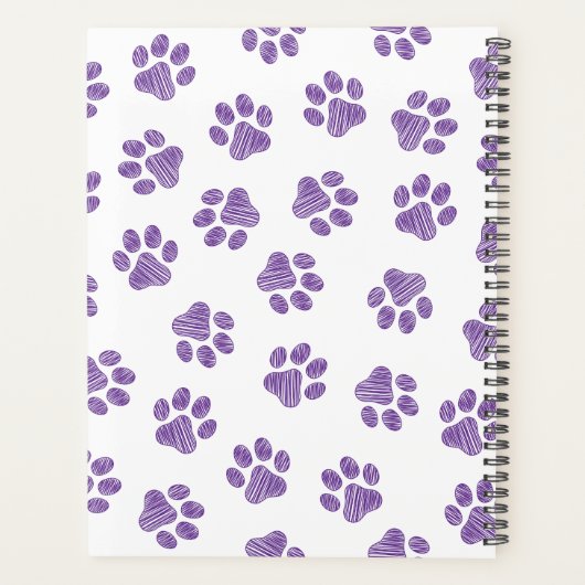 Doodle Paws, Dog Paws, Paarse Paws Planner (Achterkant)