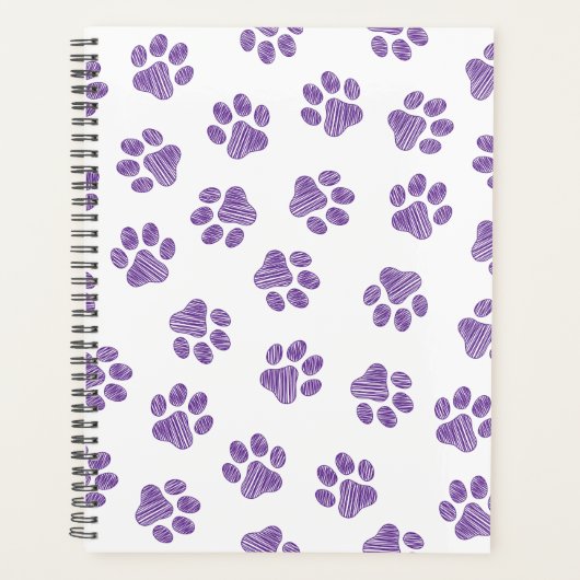 Doodle Paws, Dog Paws, Paarse Paws Planner (Voorkant)