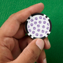 Doodle Paws, Dog Paws, Paarse Paws Poker Chips