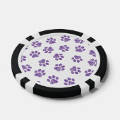 Doodle Paws, Dog Paws, Paarse Paws Poker Chips (Enkel)