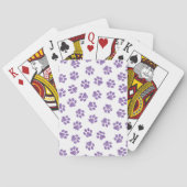 Doodle Paws, Dog Paws, Paarse Paws Pokerkaarten (Achterkant)