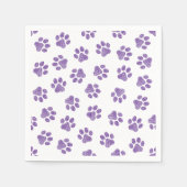 Doodle Paws, Dog Paws, Paarse Paws Servet (Voorkant)