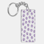 Doodle Paws, Dog Paws, Paarse Paws Sleutelhanger (Voorkant Links)