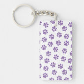 Doodle Paws, Dog Paws, Paarse Paws Sleutelhanger (Voorkant)