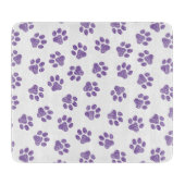 Doodle Paws, Dog Paws, Paarse Paws Snijplank (Voorkant)