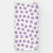Doodle Paws, Dog Paws, Paarse Paws Spandoek (Verticaal)