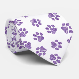 Doodle Paws, Dog Paws, Paarse Paws Stropdas