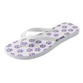 Doodle Paws, Dog Paws, Paarse Paws Teenslippers (Schuin)