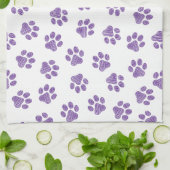 Doodle Paws, Dog Paws, Paarse Paws Theedoek (Gevouwen)