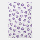 Doodle Paws, Dog Paws, Paarse Paws Theedoek (Verticaal)