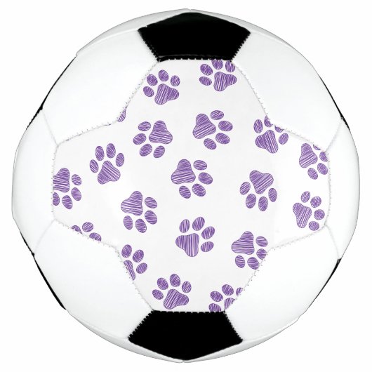 Doodle Paws, Dog Paws, Paarse Paws Voetbal (Voorkant)