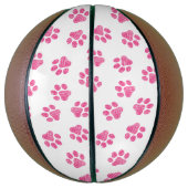 Doodle Paws, Dog Paws, Pink Paws Basketbal (Verticaal)
