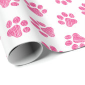 Doodle Paws, Dog Paws, Pink Paws Cadeaupapier (Rol Hoek)