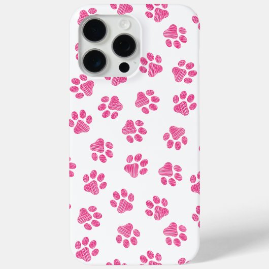 Doodle Paws, Dog Paws, Pink Paws Case-Mate iPhone Case (Achterkant)