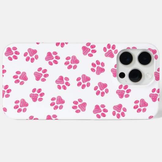 Doodle Paws, Dog Paws, Pink Paws Case-Mate iPhone Case (Achterkant (horizontaal))