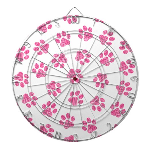 Doodle Paws, Dog Paws, Pink Paws Dartbord (Voorkant)