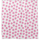 Doodle Paws, Dog Paws, Pink Paws Douchegordijn (Voorkant)