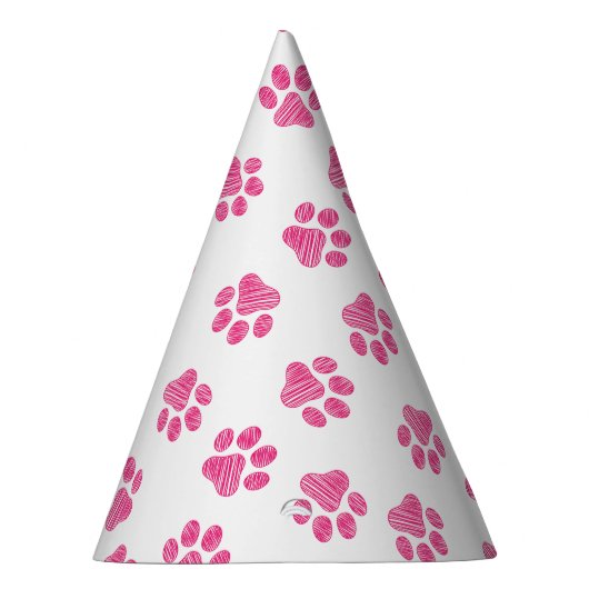 Doodle Paws, Dog Paws, Pink Paws Feesthoedjes (Rechts)