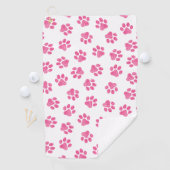 Doodle Paws, Dog Paws, Pink Paws Golfhanddoek (Insitu)