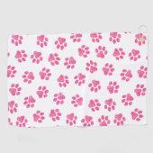 Doodle Paws, Dog Paws, Pink Paws Golfhanddoek (Horizontaal)