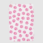Doodle Paws, Dog Paws, Pink Paws Golfhanddoek (Voorkant)