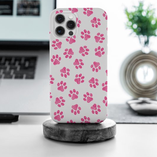 Doodle Paws, Dog Paws, Pink Paws iPhone Hoesje
