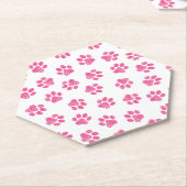 Doodle Paws, Dog Paws, Pink Paws Kartonnen Onderzetters (Schuin)