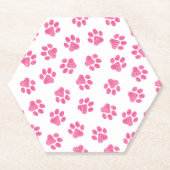 Doodle Paws, Dog Paws, Pink Paws Kartonnen Onderzetters (Voorkant)