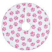 Doodle Paws, Dog Paws, Pink Paws Kerstboom Rok (Voorkant)