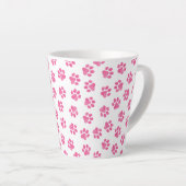 Doodle Paws, Dog Paws, Pink Paws Latte Mok (Rechterhoek)