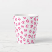 Doodle Paws, Dog Paws, Pink Paws Latte Mok (Voorkant)