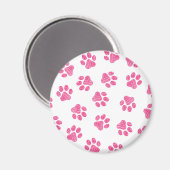 Doodle Paws, Dog Paws, Pink Paws Magneet (Voorkant / Achterkant)