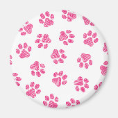 Doodle Paws, Dog Paws, Pink Paws Magneet (Voorkant)