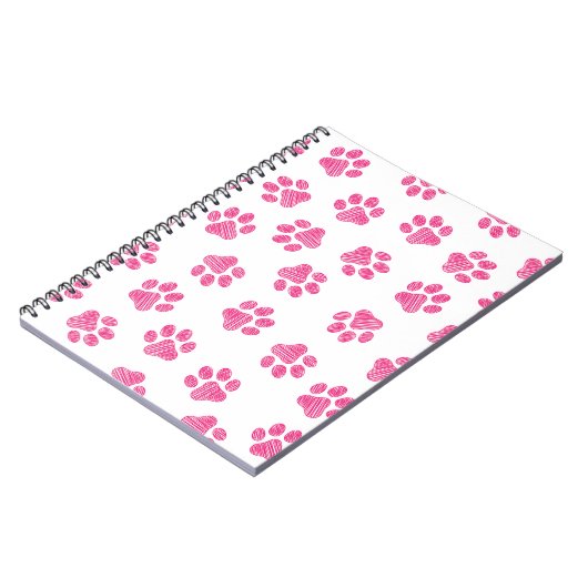 Doodle Paws, Dog Paws, Pink Paws Notitieboek (Linkerzijde)