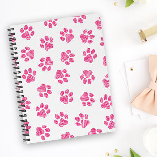 Doodle Paws, Dog Paws, Pink Paws Notitieboek