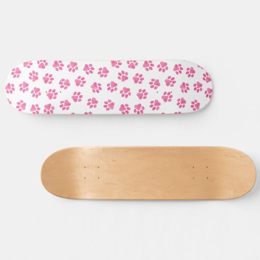 Doodle Paws, Dog Paws, Pink Paws Persoonlijk Skateboard (Horizontaal)